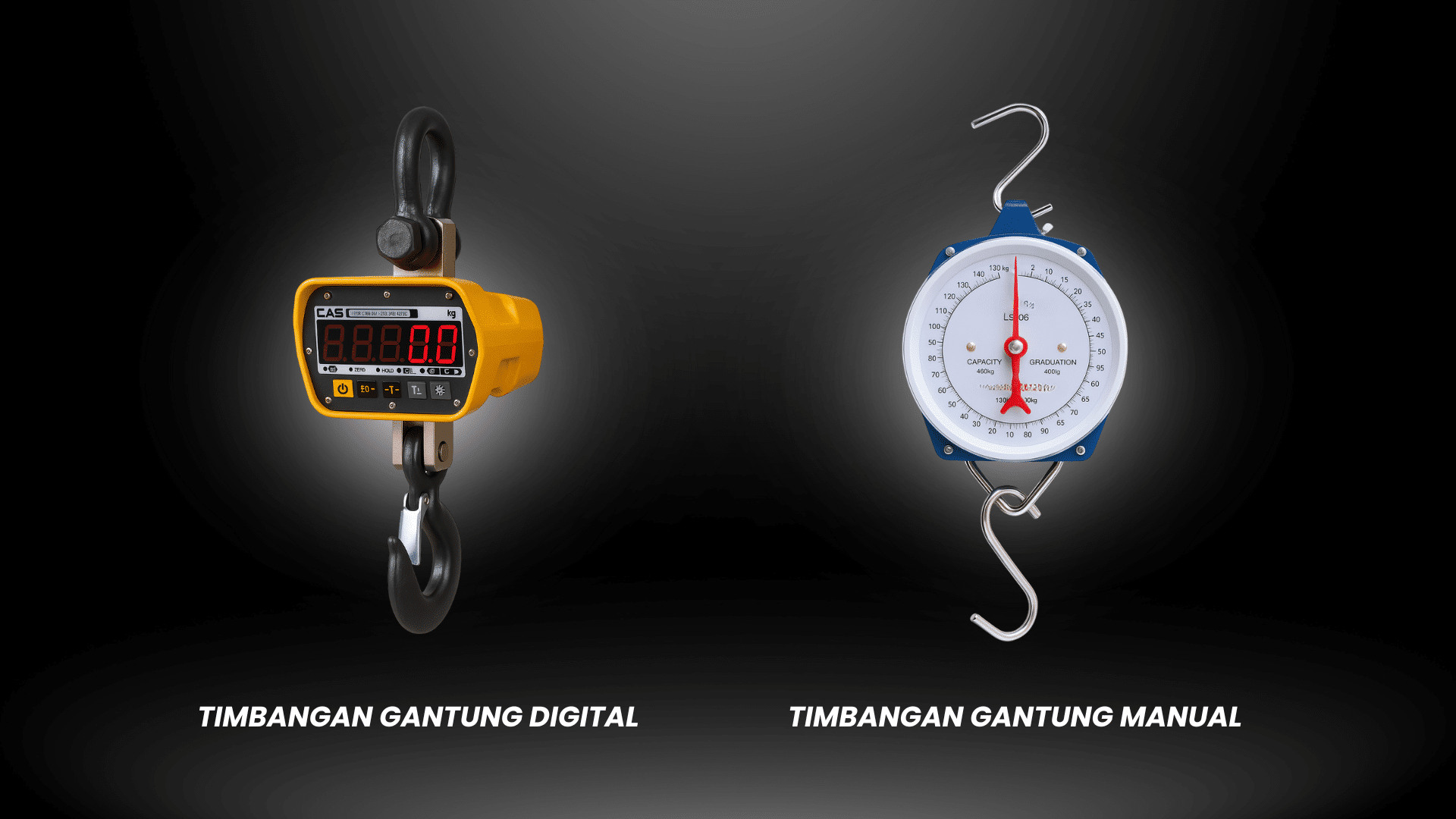 Timbangan Gantung Digital dan Manual