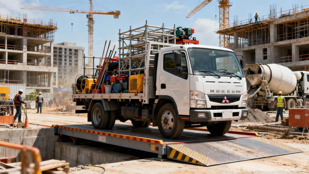 Timbangan truk digital untuk penimbangan material konstruksi