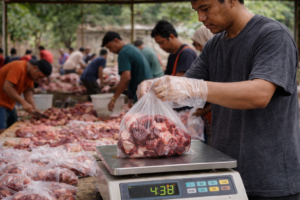timbangan daging kurban