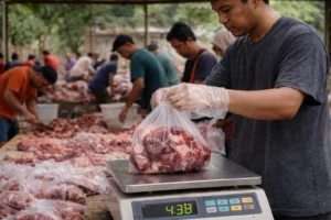 timbangan daging kurban