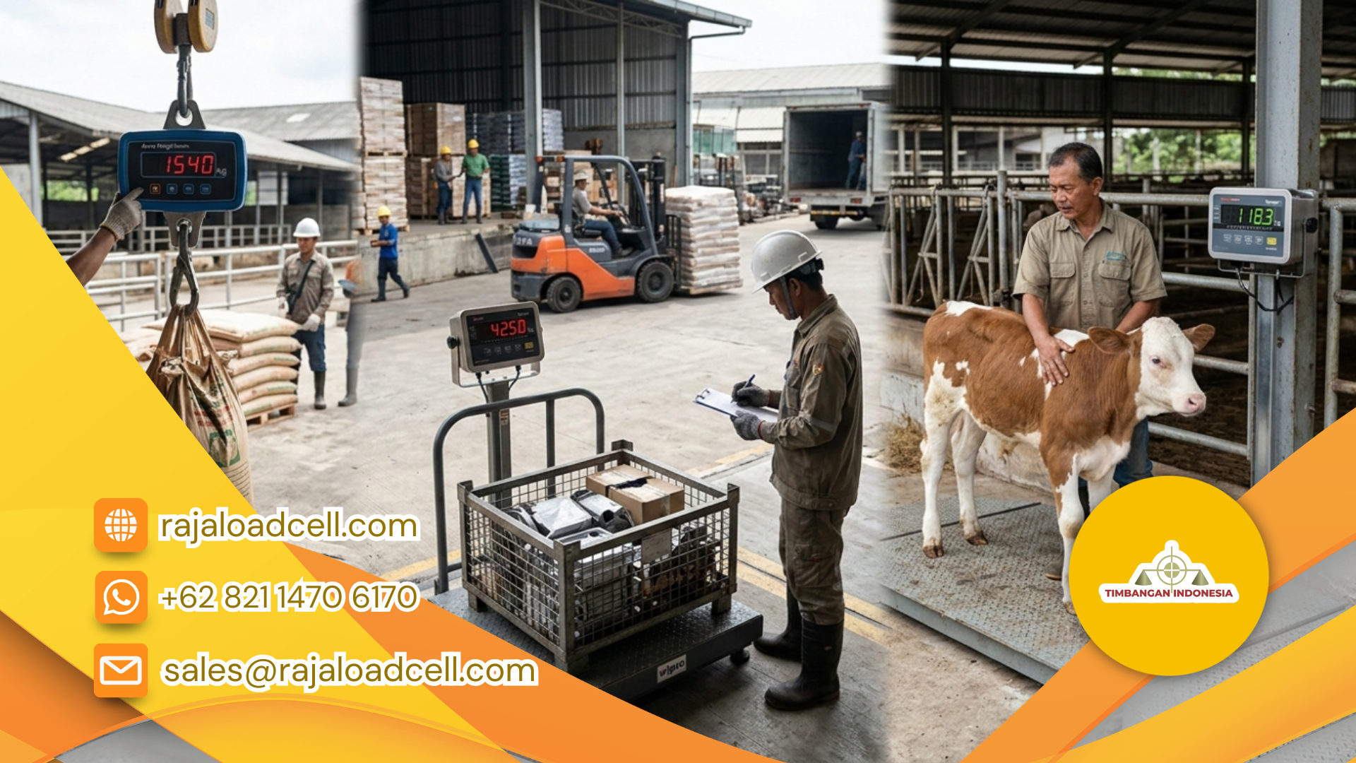 Macam macam timbangan dan fungsinya pada timbangan hewan dan timbangan harga digital di lingkungan industri.